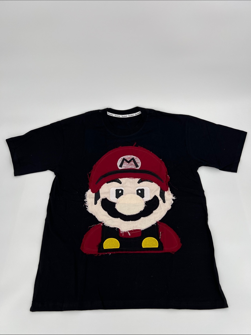 Nintendo Black Tee with Red Mario Applique